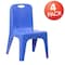Flash Furniture Blue Plastic School Chair-11"H Seat, PK4 4-YU-YCX4-011-BLUE-GG - alternate 9